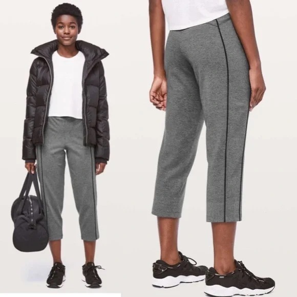 Lululemon Light Strides Crop 23" Heathered‎ Core Dark Grey - Picture 1 of 6